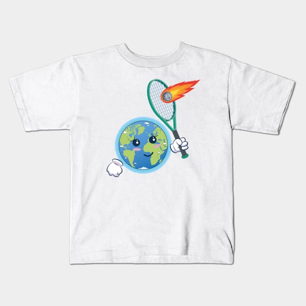 Earth protects us from an Asteroid impact Kids T-Shirt by FunawayHit